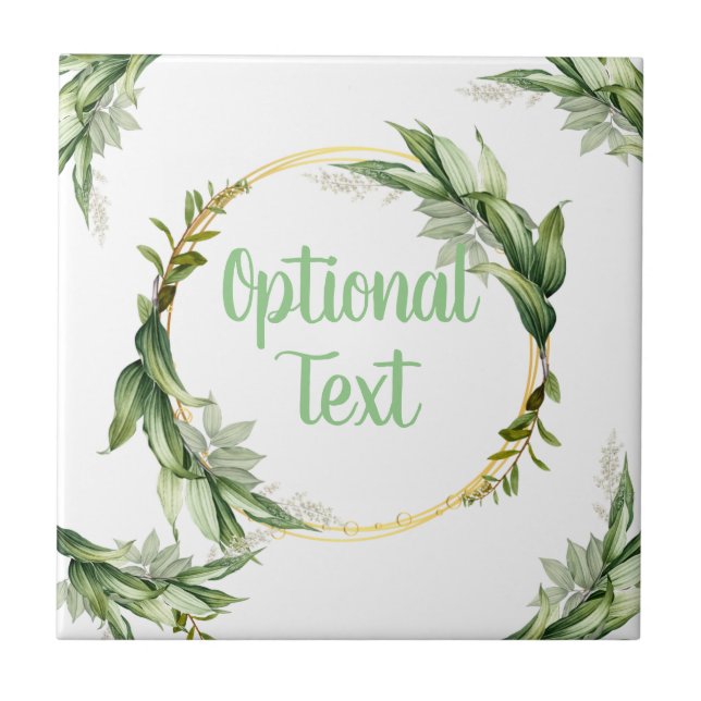 Blühende Olivenbäume  Fliese (Vorderseite)