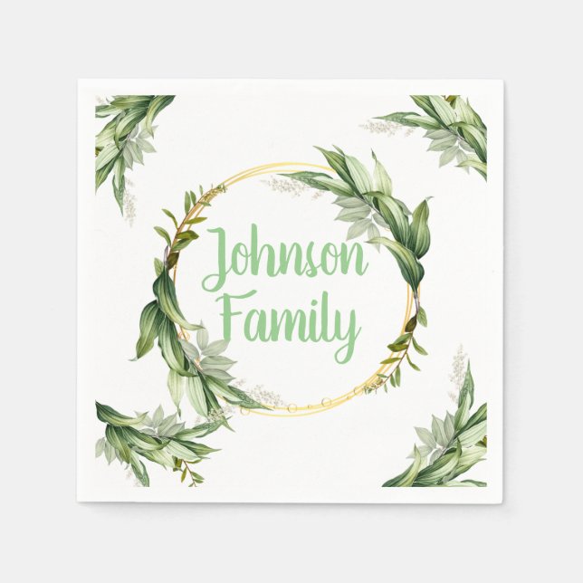 Blühende Olivenbäume Serviette (Vorderseite)