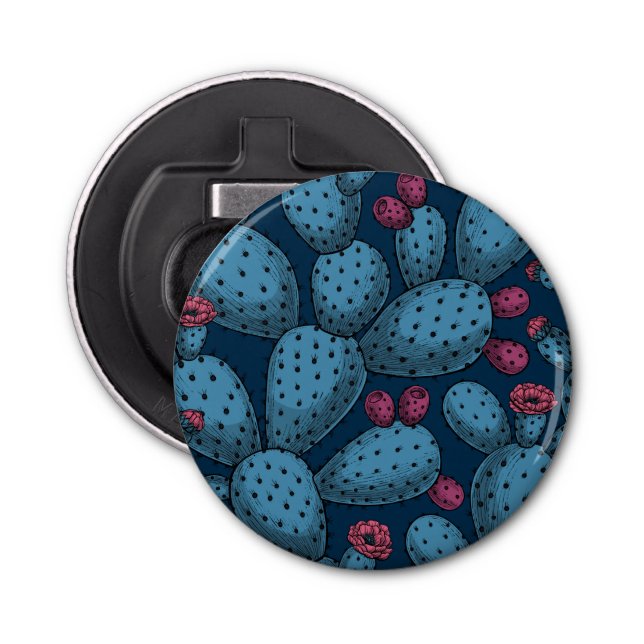 Blühende Opuntia Flaschenöffner (Vorderseite)