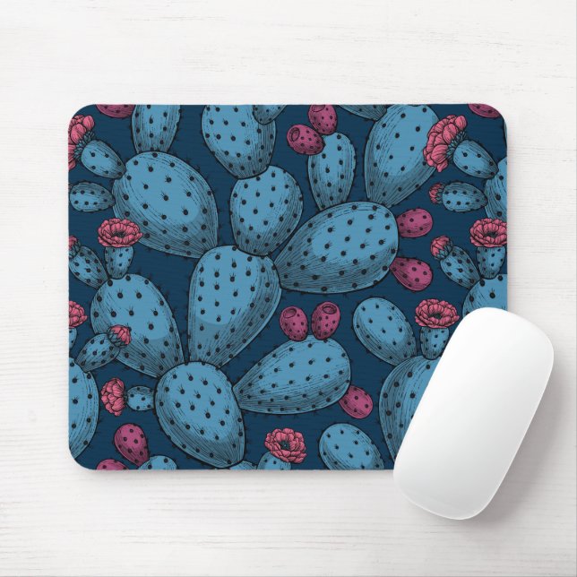 Blühende Opuntie Mousepad (Mit Mouse)