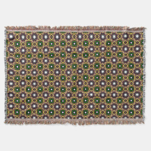 Blühende Orange Mandala Blume werfen Blanket Decke