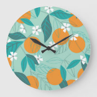 Blühende Orangen, Blätter, Vintage Kunst.