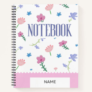 Blühende Pastell-Notizbuchhülle Notizbuch