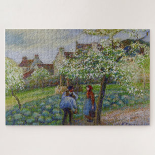 Blühende Pflaumenbäume 1890 von Camille Pissarro Puzzle