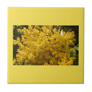 Blühende Pollen Fliese