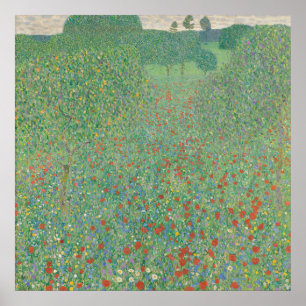 Blühende Poppies — Gustav Klimt (1907) Poster