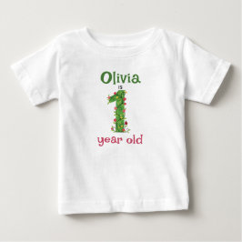 Blühende Reben Erster Geburtstag Baby T-shirt
