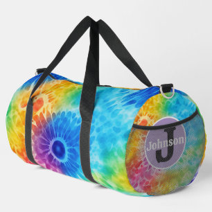Blühende Regenbogen-Tie-Dye-Reise Duffle Bag