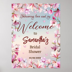 Blühende Romantik - Brautparty Welcome Poster