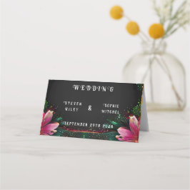 Blühende Romantik: Ein Blumenthema Platzkarte