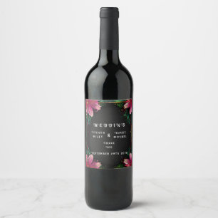 Blühende Romantik: Ein Blumenthema Weinetikett