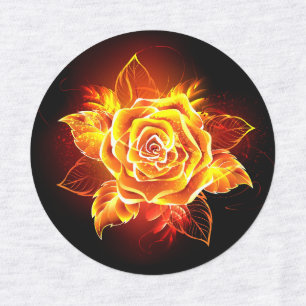 Blühende Rose Etiketten