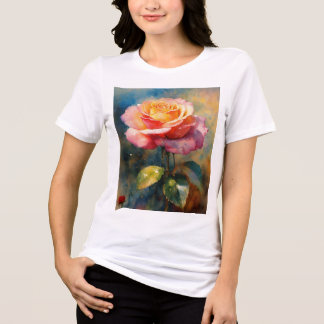 Blühende Rose Grafischer T - Shirt