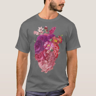 Blühende Rose Herz Funny Gardener Gärtnern T-Shirt