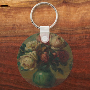 Blühende Rose in einer Vase von Pierre Renoir Clas Schlüsselanhänger