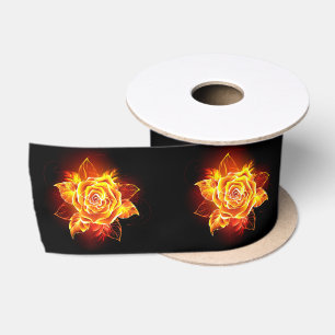 Blühende Rose Satinband