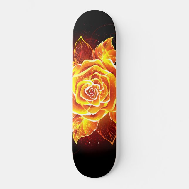 Blühende Rose Skateboard (Vorderseite)