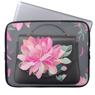 Blühende Rosen AI-Kunst Laptopschutzhülle