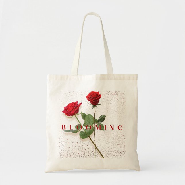 Blühende Rosen-Tasche Tragetasche (Vorne)