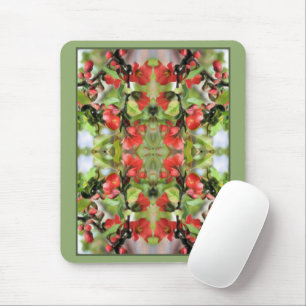 Blühende Rote Blüten Abstrakt Mousepad