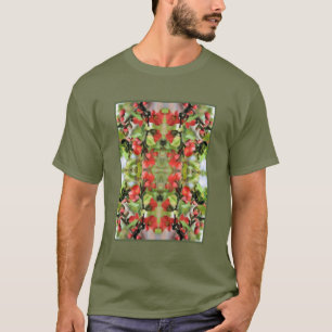 Blühende Rote Blüten Abstrakt T-Shirt