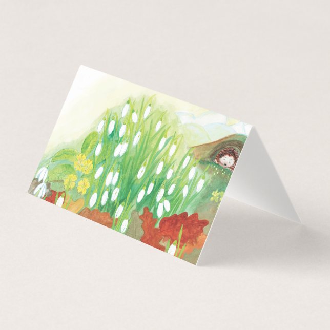 Blühende Schneekanäle und ein Igel (Vorderseite)