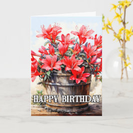 Blühende schöne Lily Blume Illustration Karte