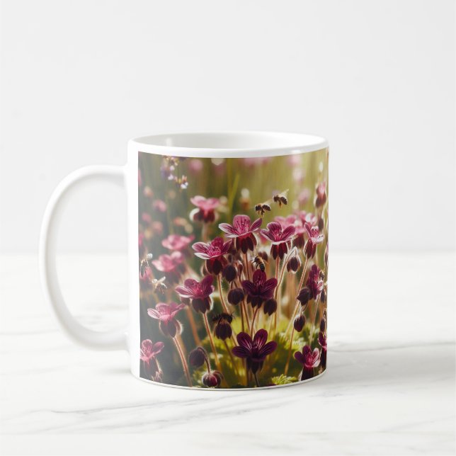 Blühende Schönheit, Blumendesign Coffee Tasse" Kaffeetasse (Links)