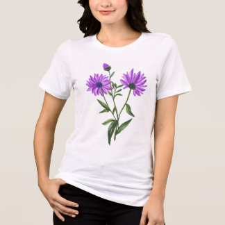 Blühende Schönheit - T-Shirt mit Blumenblättern Tri-Blend Shirt