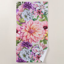 Blühende Sommergarten-Illustration