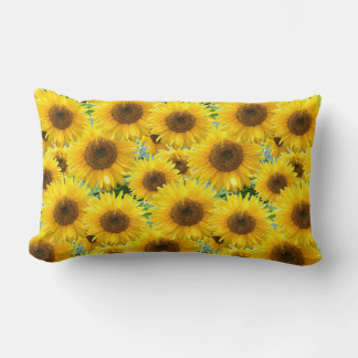 Blühende Sonnenblumen Lendenkissen