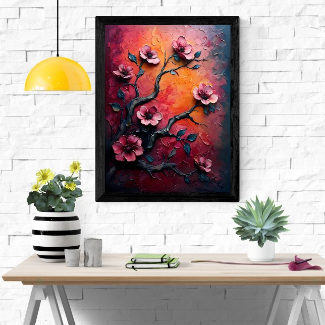 Blühende Traumlandschaft - Abstrakte Blumen Poster (Von Creator hochgeladen)