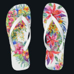 Blühende tropische Blume flackern Flops Flip Flops<br><div class="desc">"Sieht aus wie ein tropischer Urlaub oder eine Strandhochzeit für mich! Vergleichen Sie sie mit Designer Flip Flops zu einem viel höheren Preis, und hier haben Sie eine kühne Aussage, dass Sie Stil haben und wissen, wie man es zu zeigen. Ich werde eine große Vielfalt über das nächste Wochenende und...</div>