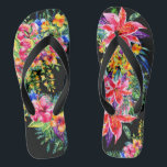 Blühende tropische Blume flackern Flops Flip Flops<br><div class="desc">In meinen Kategorien und Sammlungen finden Sie passende Produkte. "Sieht aus wie ein tropischer Urlaub oder eine Strandhochzeit für mich! Vergleichen Sie sie mit Designer Flip Flops zu einem viel höheren Preis, und hier haben Sie eine kühne Aussage, dass Sie Stil haben und wissen, wie man es zu zeigen. Ich...</div>