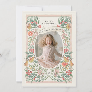 Blühende Urlaubskraenke Früchte Grußkarte Feiertagskarte