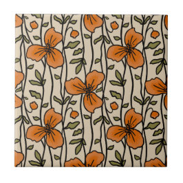 Blühende vertikale Gärten Freuen Orangefarbene Blu Fliese