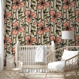 Blühende vertikale Gartenfreude Kinderrosa Blume Tapete