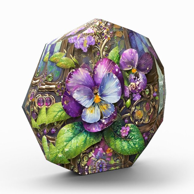 Blühende Vögel Foot Violets Wildblumen Ostereier Fotoblock (Links)