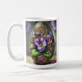 Blühende Vögel Foot Violets Wildblumen Ostereier Kaffeetasse