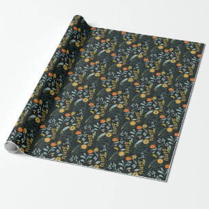 Blühende Wiese Trendy Seamless Design Geschenkpapier