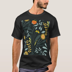 Blühende Wiese Trendy Seamless Design T-Shirt