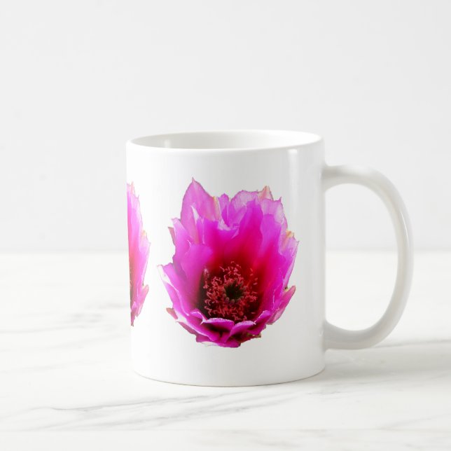 Blühende Wildblume Kaktus (Prickly Birne) Kaffeetasse (Rechts)