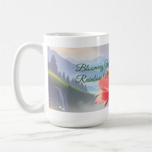 Blühende Wildblumenwiese Regenbogenberg Kaffeetasse