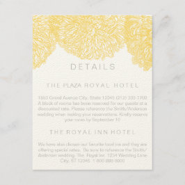 Blühende Yellow Chrysanthemum Hochzeit Begleitkarte