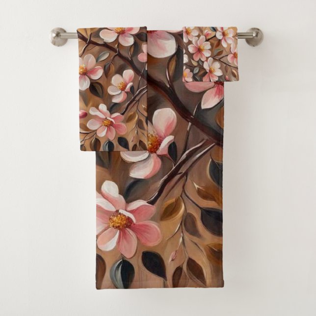 Blühende Zweigstelle 3 Badetücher Badhandtuch Set (Insitu)