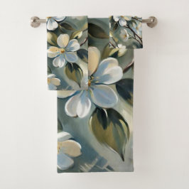 Blühende Zweigstelle 4 Badetücher Badhandtuch Set