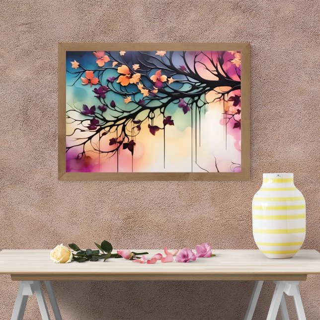 Blühende Zweigstelle: Blumenkunst Fotodruck (Von Creator hochgeladen)