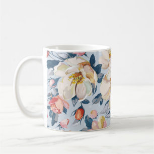 Blühender Apfelbaum, elegantes Muster. Kaffeetasse