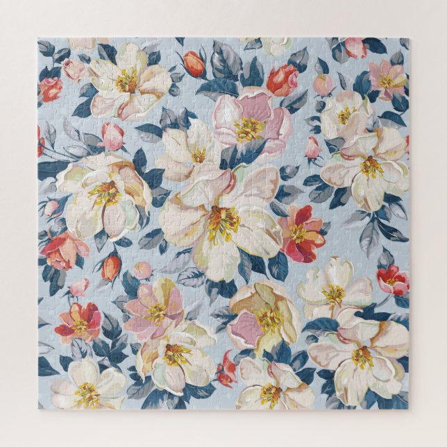 Blühender Apfelbaum, Eleganzmuster. Puzzle (Vertikal)