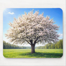 Blühender Apfelbaum im Frühling Mousepad